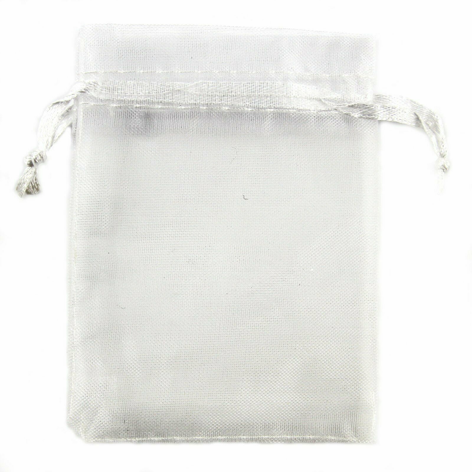 10-100Pcs White Organza Bag 3 Size Sheer Bags Jewellery Wedding Candy Packaging - Image 3