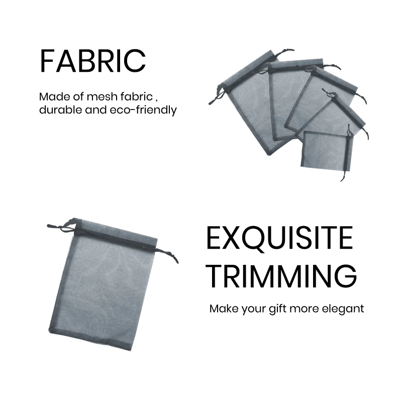 10cm x 15cm Organza Bag Sheer Bags Jewellery Wedding Candy Packaging Gift - Image 6