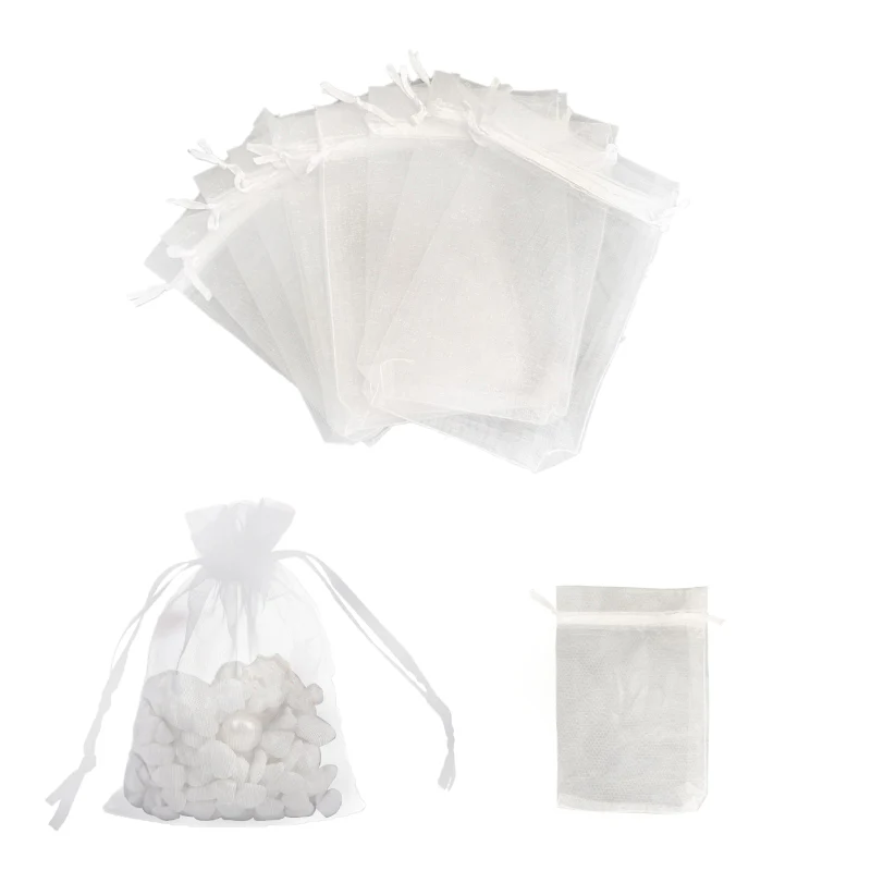 10cm x 15cm Organza Bag Sheer Bags Jewellery Wedding Candy Packaging Gift - Image 7