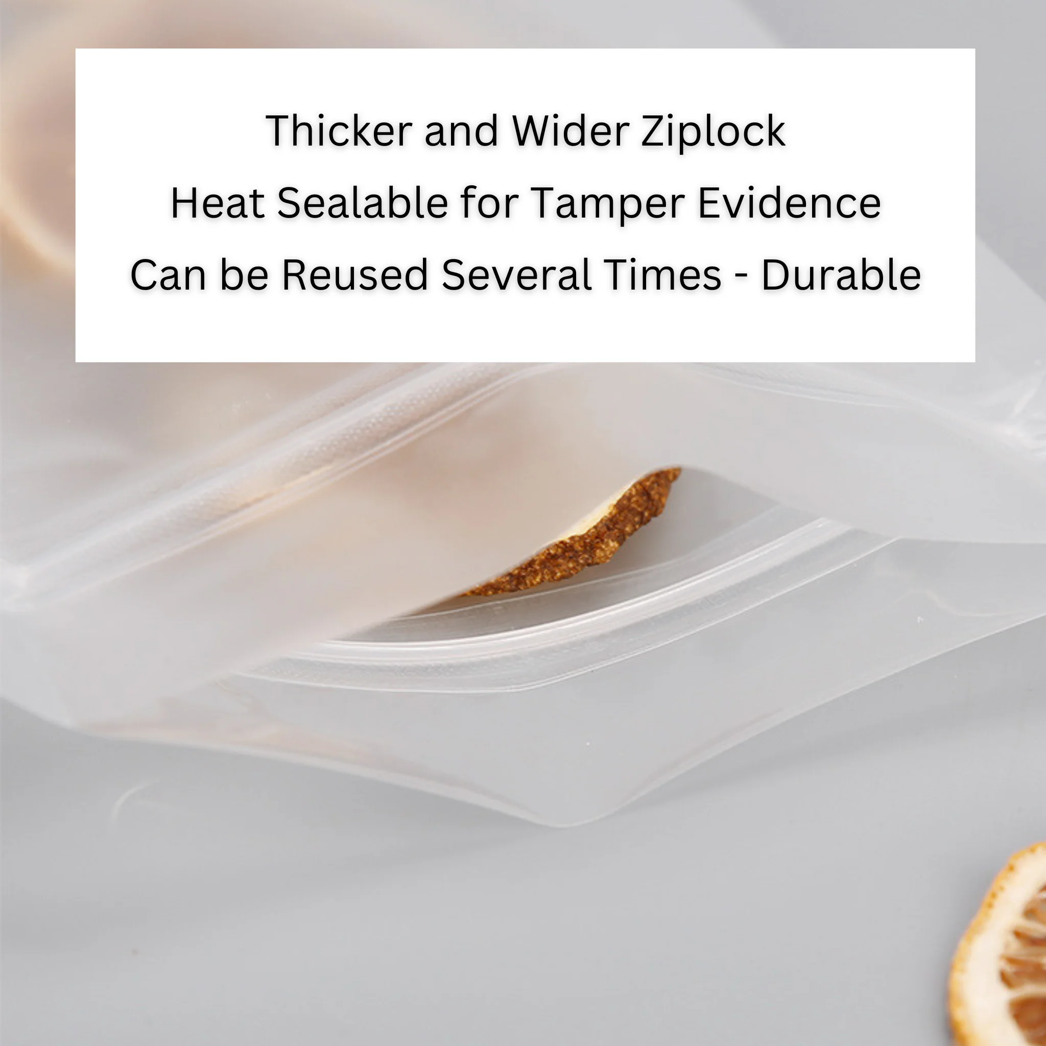 150mm x 220mm Resealable White Matte Plastic Flat Zipper Lock Pouch Bags - Image 6