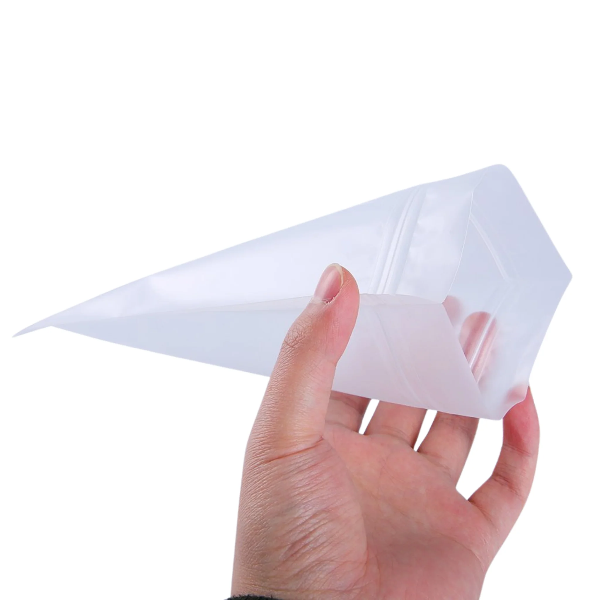 150mm x 220mm Resealable White Matte Plastic Flat Zipper Lock Pouch Bags - Image 7