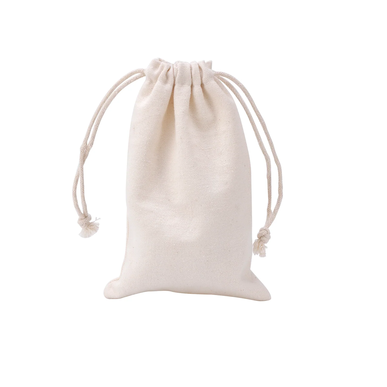 50pcs 10cm x 15cm Calico Drawstring 10oz Canvas Storage Linen Gift Bags - Image 4