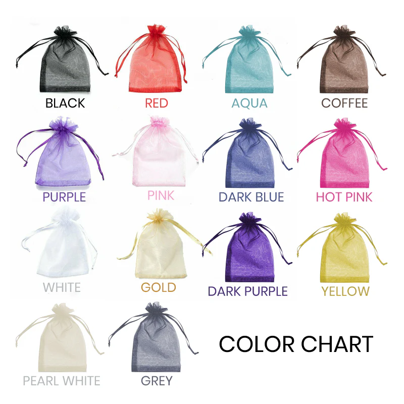 7cm x 9cm Organza Bag Sheer Bags Jewellery Wedding Candy Packaging Gift - Image 4