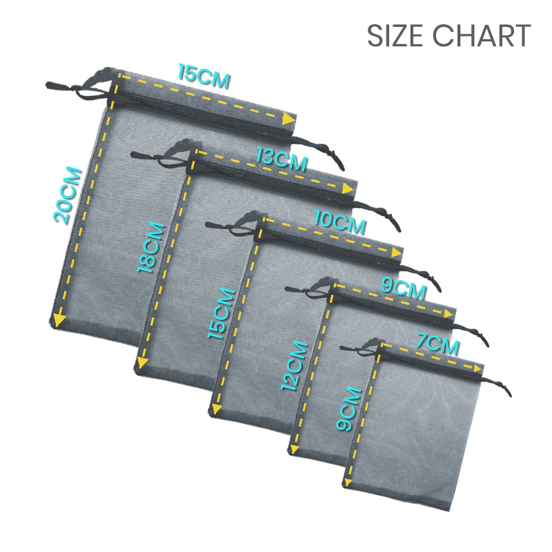 7cm x 9cm Organza Bag Sheer Bags Jewellery Wedding Candy Packaging Gift - Image 5