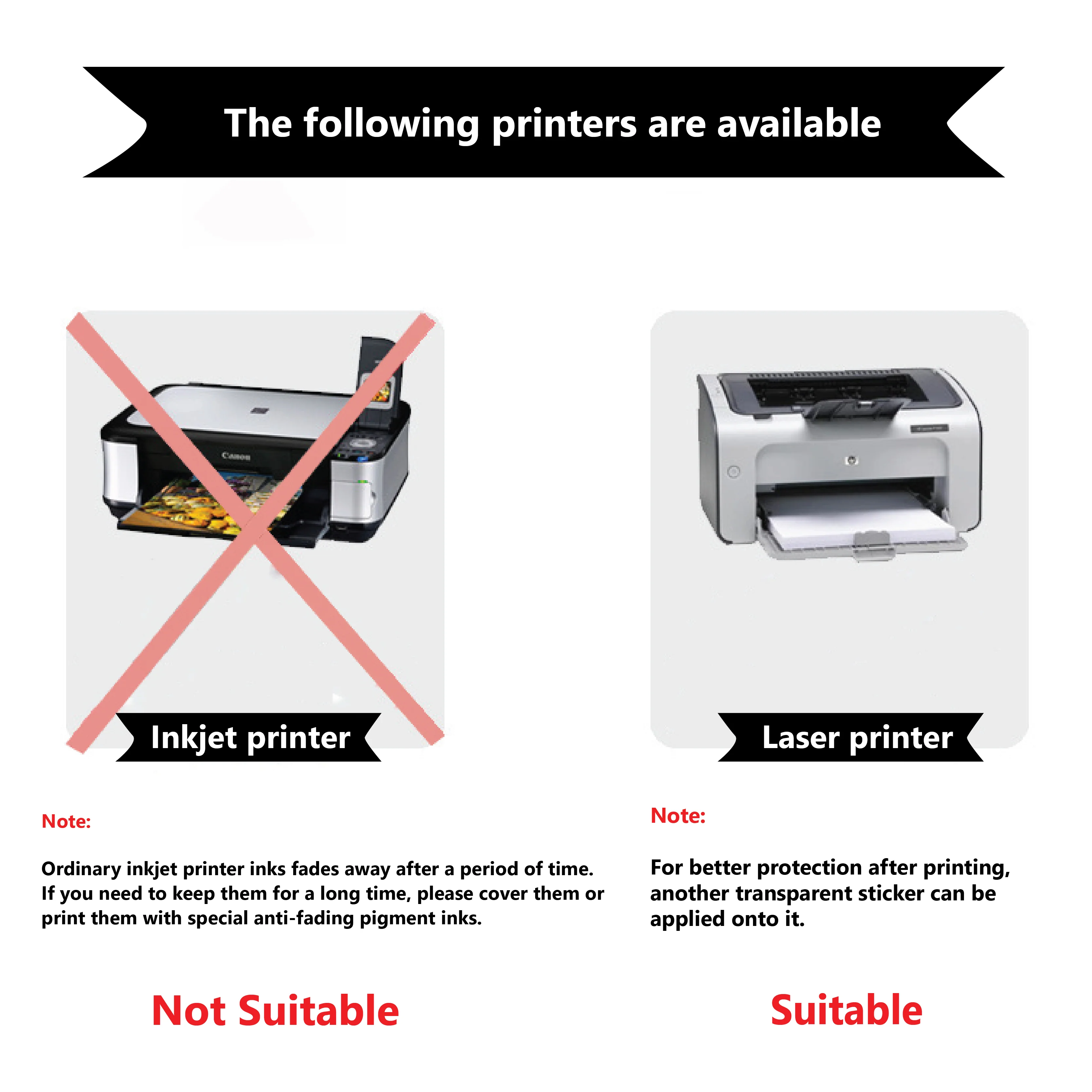 A4 Glossy Gold/Silver PET Self Adhesive Vinyl Sticker Paper Sheet Label Laser Print - Image 5