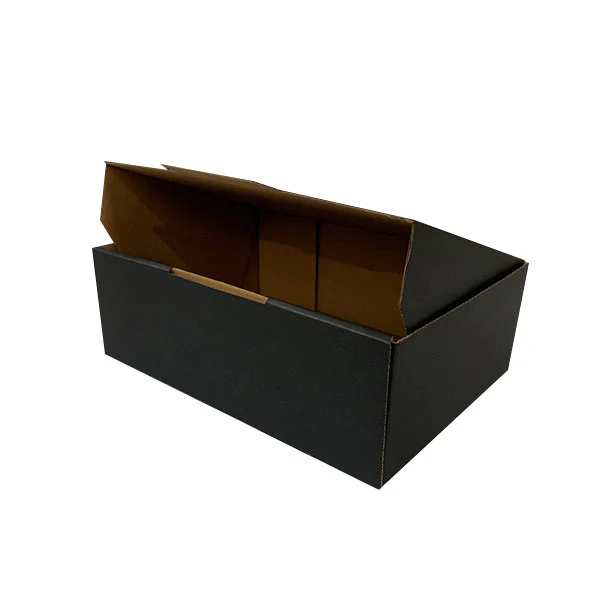Black Mailing Boxes 220 x 160 x 77mm Die Cut Shipping Packing Cardboard Box - Image 3