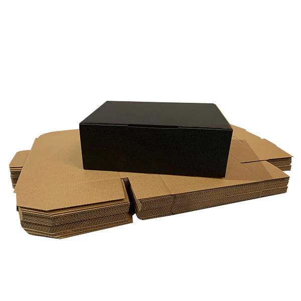 Black Mailing Boxes 220 x 160 x 77mm Die Cut Shipping Packing Cardboard Box - Image 7