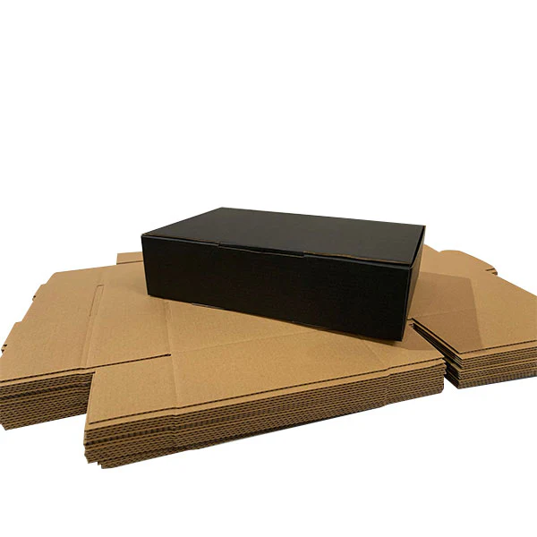 Black Mailing Boxes 240 x 150 x 60mm Die Cut Shipping Packing Cardboard Box - Image 5