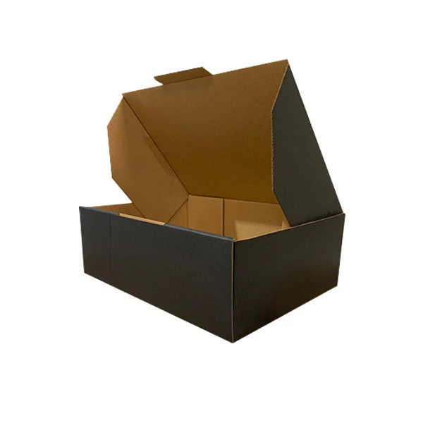 Black Mailing Boxes 270 x 200 x 95mm DIE CUT Shipping Packing Cardboard Box - Image 3