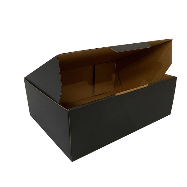 Black Mailing Boxes 270 x 200 x 95mm DIE CUT Shipping Packing Cardboard Box - Image 4