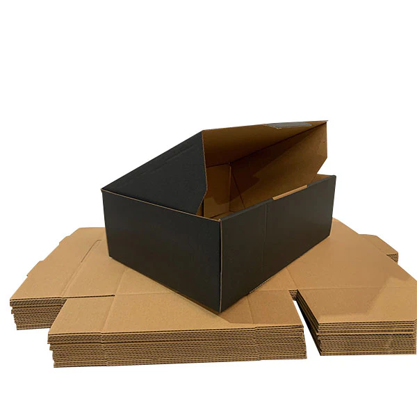 Black Mailing Boxes 270 x 200 x 95mm DIE CUT Shipping Packing Cardboard Box - Image 7