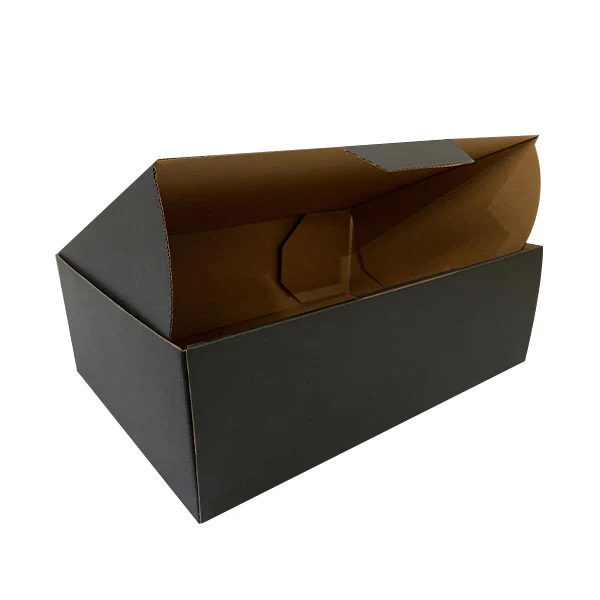 Black Mailing Boxes 310 x 230 x 105mm Die Cut Shipping Packing Cardboard Boxes - Image 3