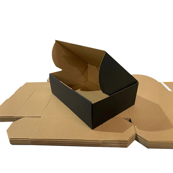 Black Mailing Boxes 310 x 230 x 105mm Die Cut Shipping Packing Cardboard Boxes - Image 7