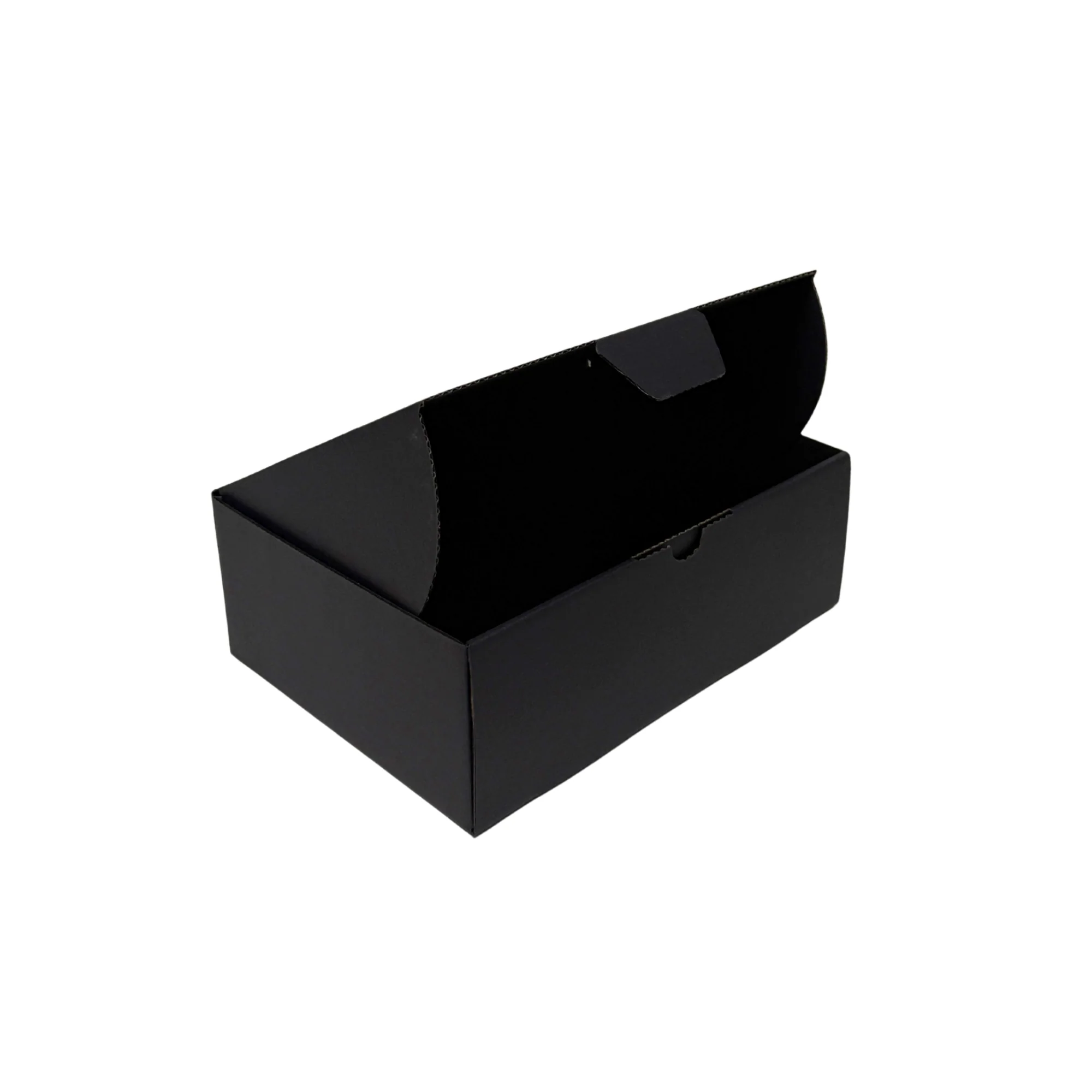 Full Black Die Cut Mailing Box 220 × 160 × 77 mm – Cardboard Shipping & Packing Box - Image 3