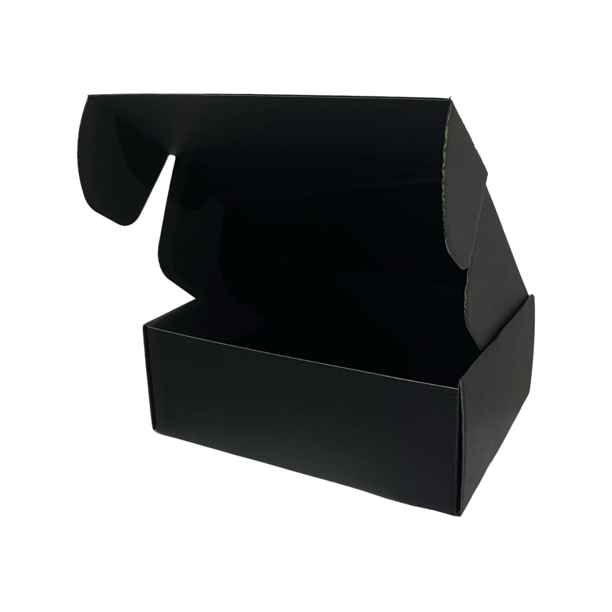 Full Black Mailing Boxes 220 x 160 x 77mm | Die Cut Shipping Packing Cardboard Box - Image 3