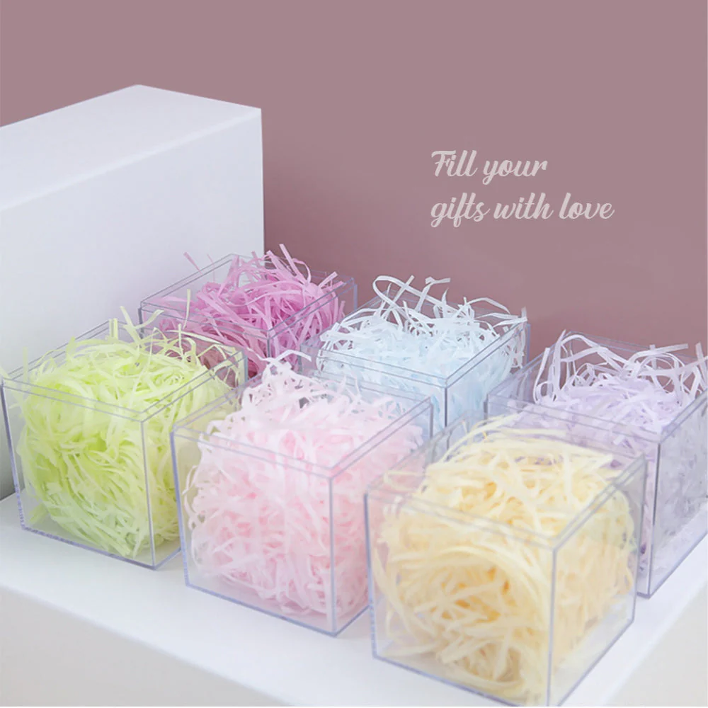 20g of Hot Pink Shredded Color Soft Tissue Paper Hamper Craft Gift Candy Box Basket Filler - Image 11