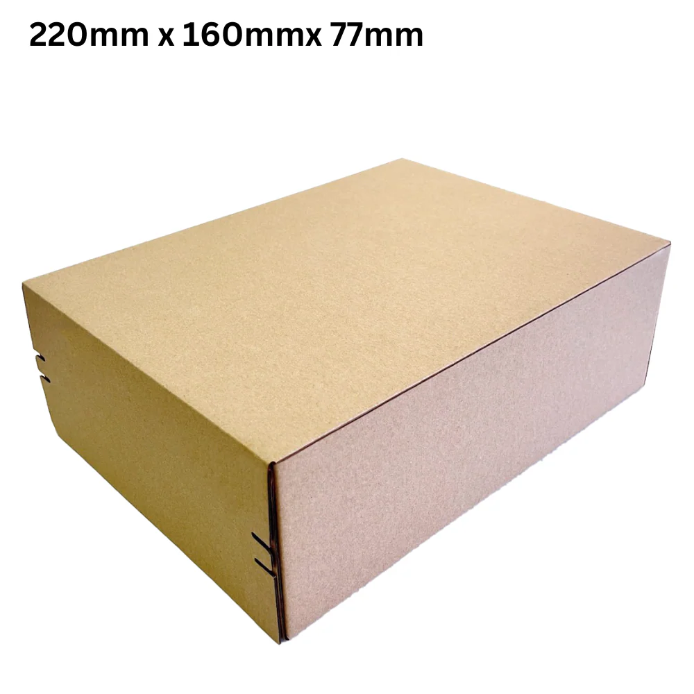 Self Sealing Box 220 x 160 x 77mm Kraft Brown Heavy Duty - Image 3
