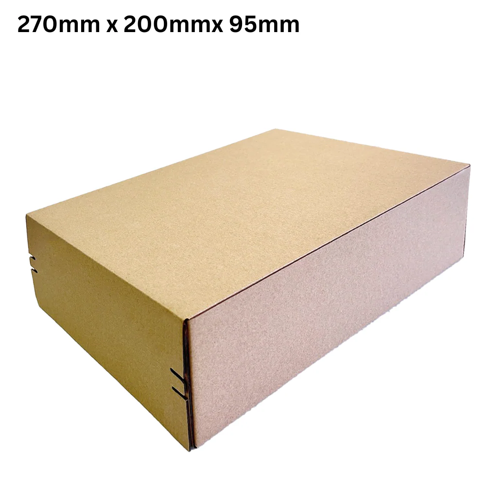Self Sealing Box 270 x 200 x 95mm Kraft Brown Heavy Duty - Image 3