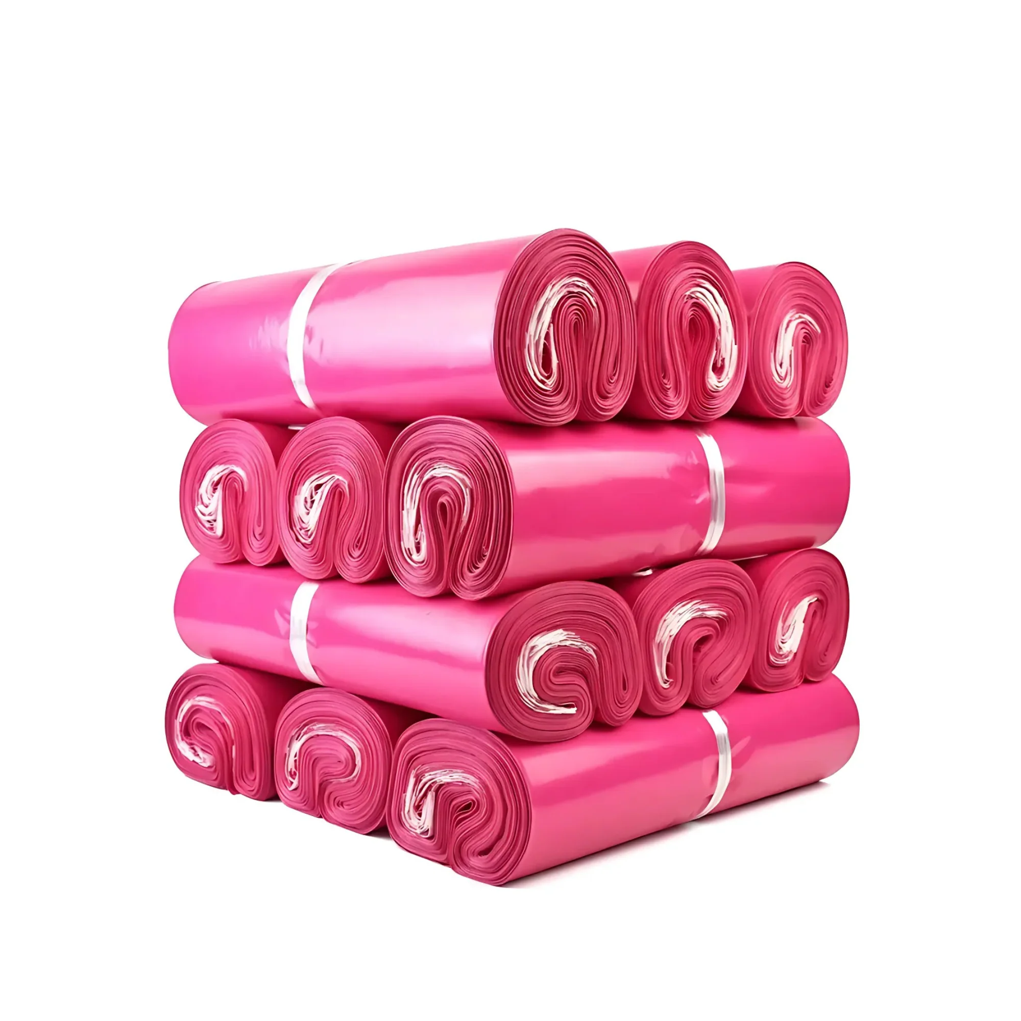 Pink Poly Mailer 255 x 330 + 40mm – Plastic Shipping Satchel with White Internal Lining - Image 7