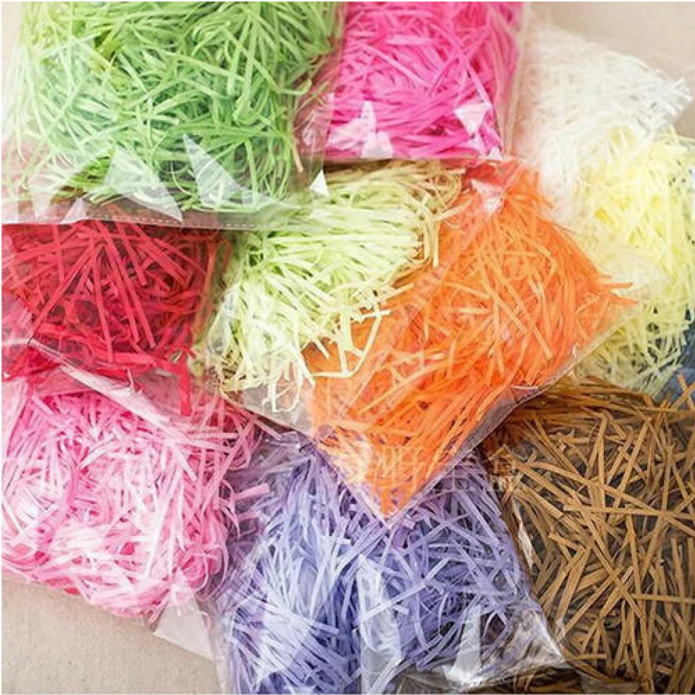 20g of White Shredded Color Soft Tissue Paper Hamper Craft Gift Candy Box Basket Filler - Image 10